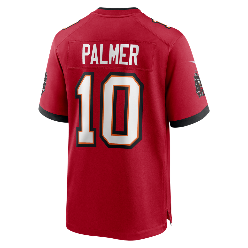 Tampa Bay Buccaneers Trey Palmer Red Game Jersey product image 3, provided for visual reference and product detail review