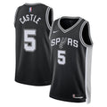San Antonio Spurs Icon Swingman Basketball Jersey - Black - Stephon Castle - Unisex product image 1, provided for visual