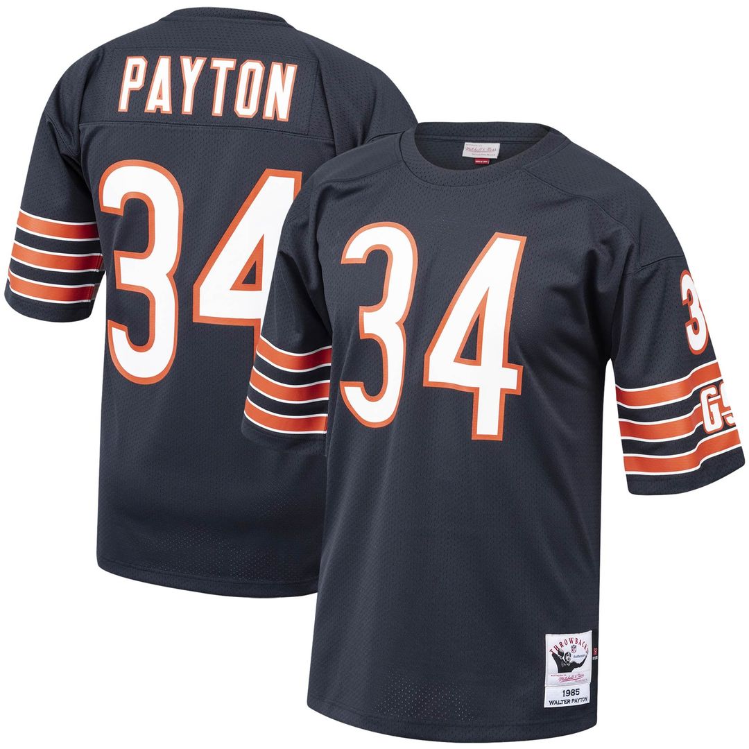 Chicago Bears 1985 Walter Payton Navy Authentic Throwback Retired Player Jersey product image 1, provided for visual