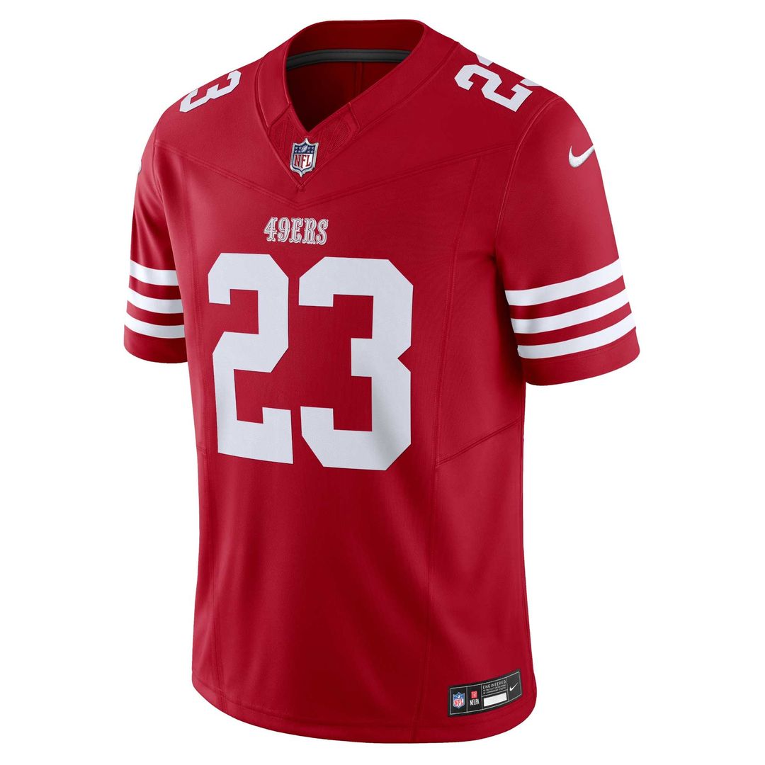 San Francisco 49ers Christian McCaffrey Scarlet Vapor F.U.S.E. Limited Jersey product image 2, provided for visual reference
