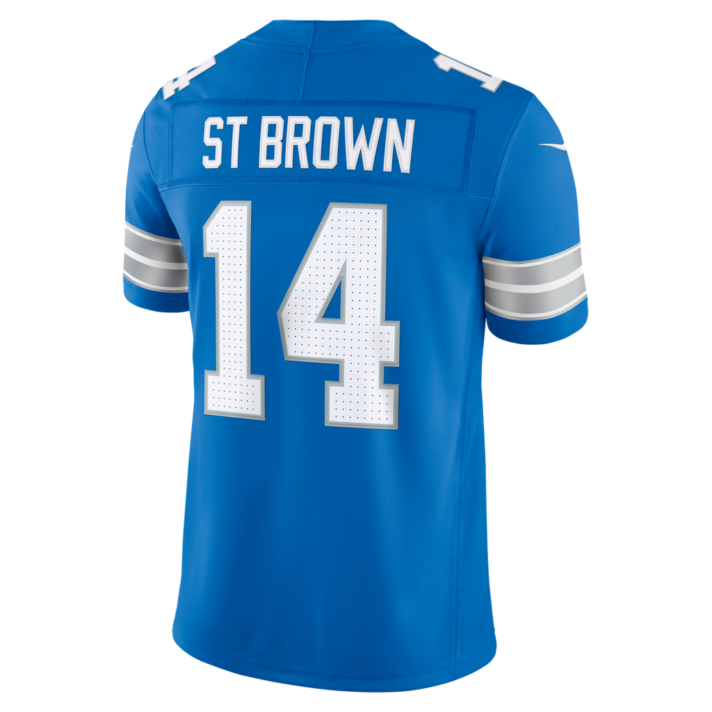 Detroit Lions Amon-Ra St. Brown Blue Team Vapor F.U.S.E. Stitched Limited Jersey product image 7, provided for visual