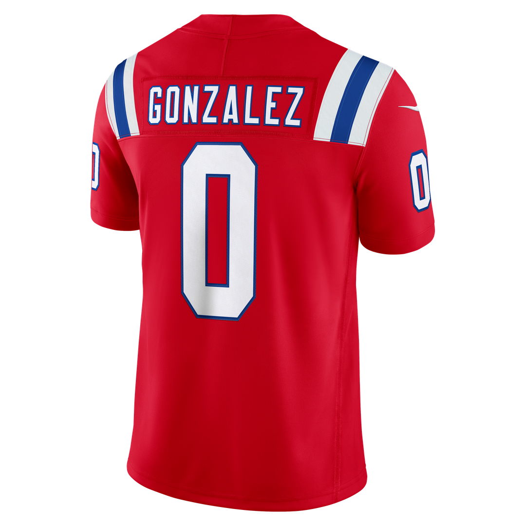 New England Patriots Christian Gonzalez Navy Team Vapor F.U.S.E. Stitched Limited Jersey product image 9, provided for