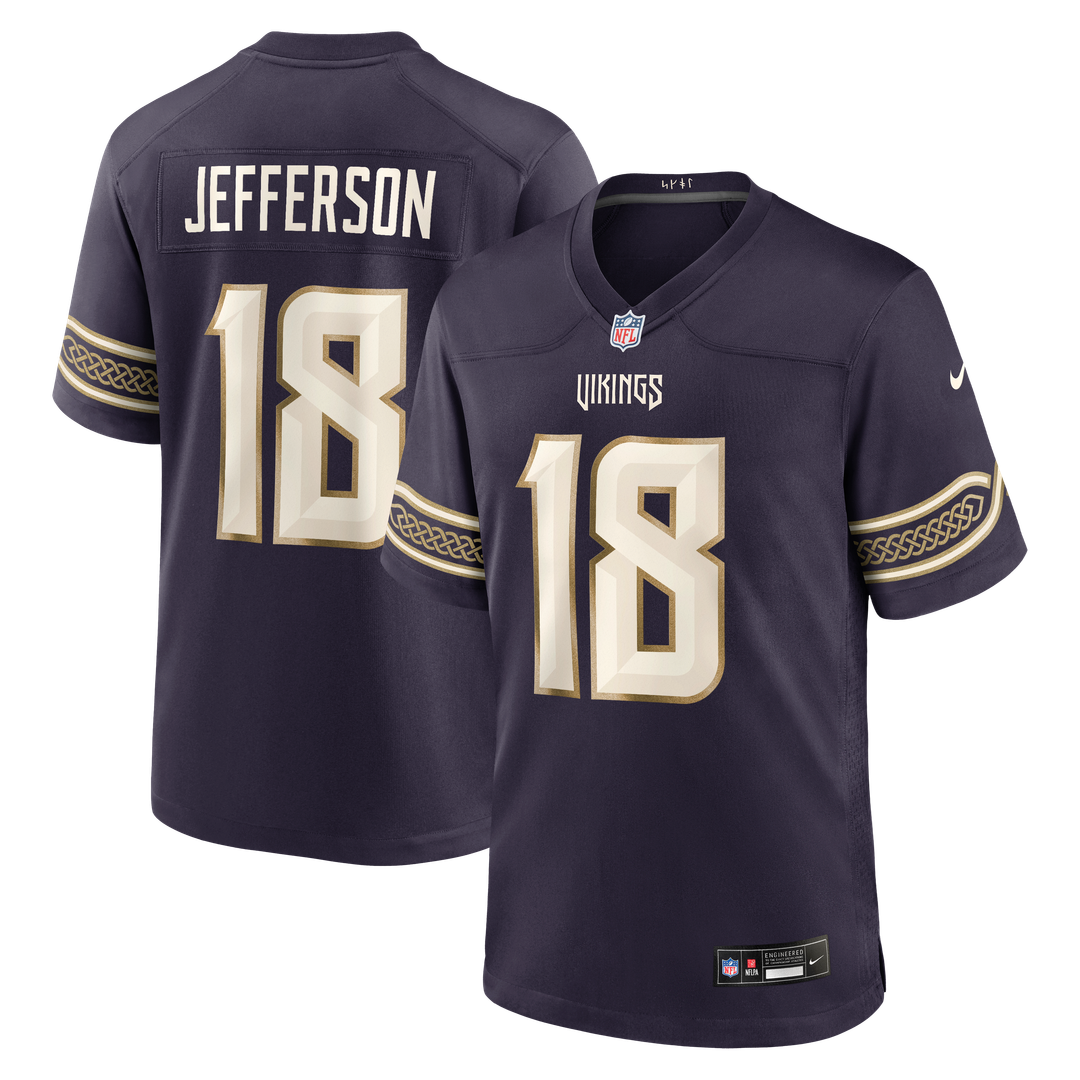 Minnesota Vikings Justin Jefferson Purple 2026 Rivalries Collection Game Jersey product image 1, provided for visual