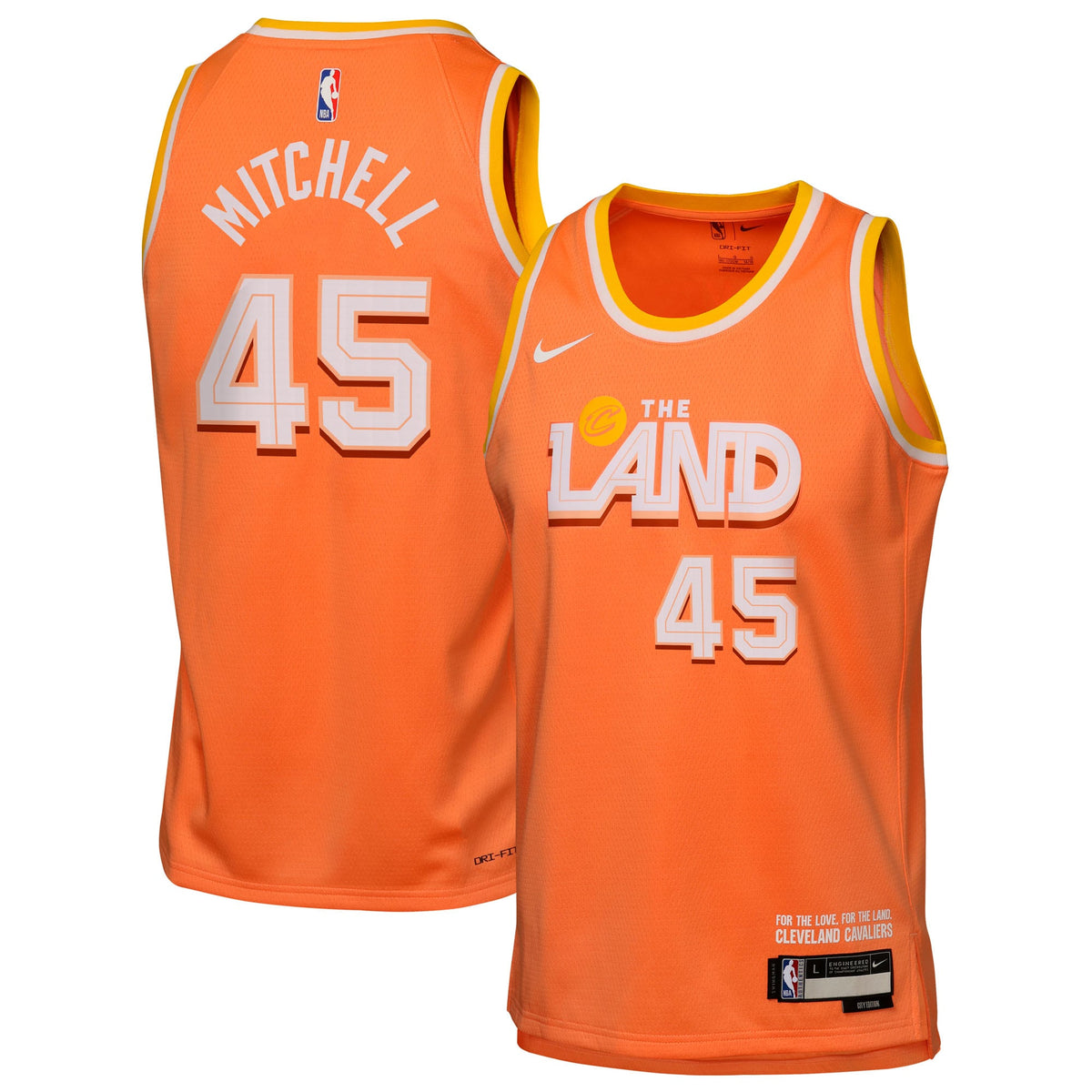 Donovan Mitchell Cleveland Cavaliers 2025/26 City Edition Swingman Jersey - Orange - Youth product image 2, provided for