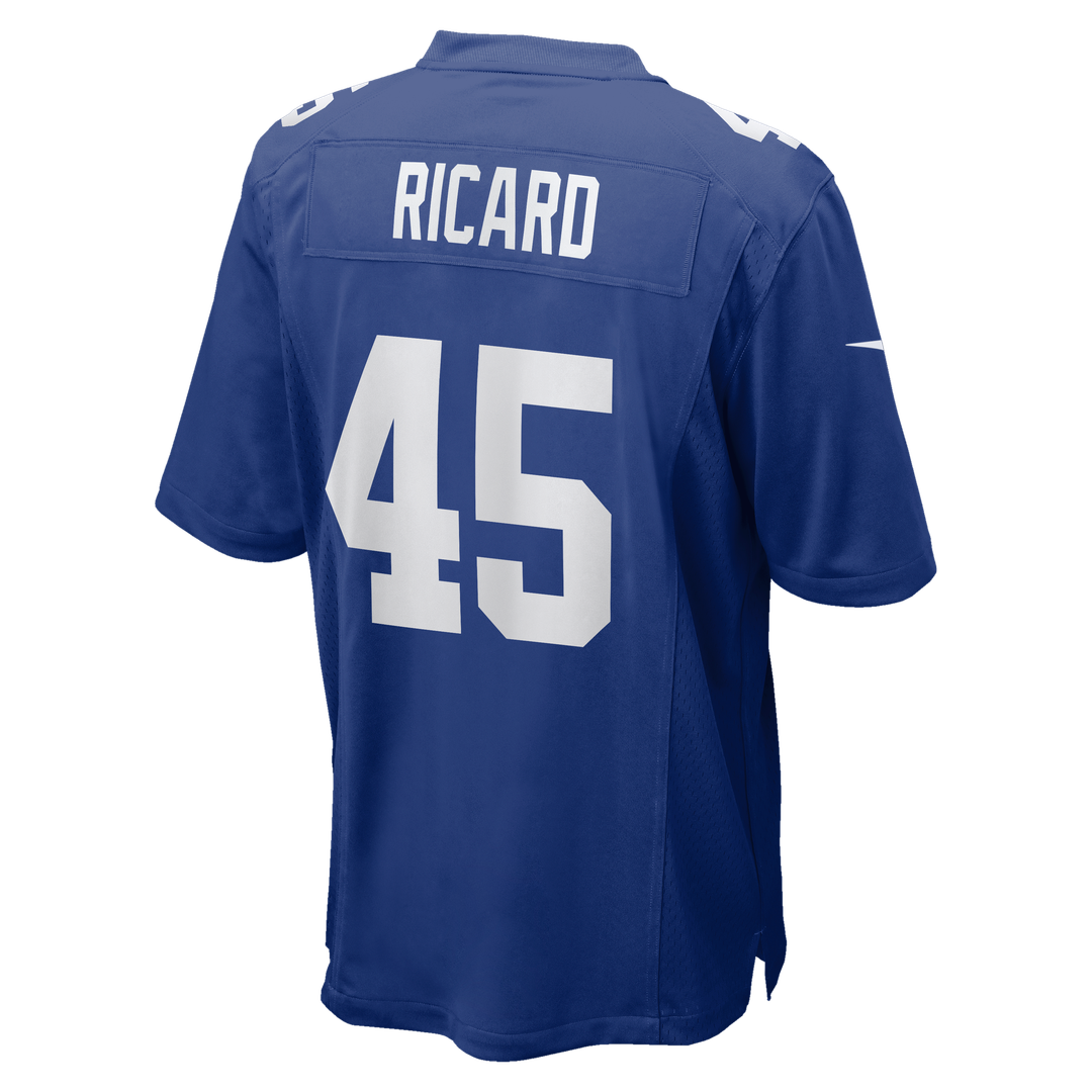 New York Giants Patrick Ricard Royal Team Game Jersey product image 3, provided for visual reference and product detail