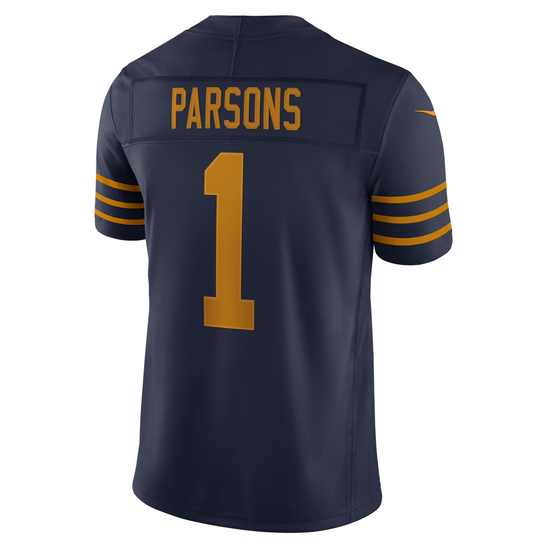 Green Bay Packers Micah Parsons Navy Alternate Vapor F.U.S.E. Stitched Limited Jersey product image 3, provided for visual