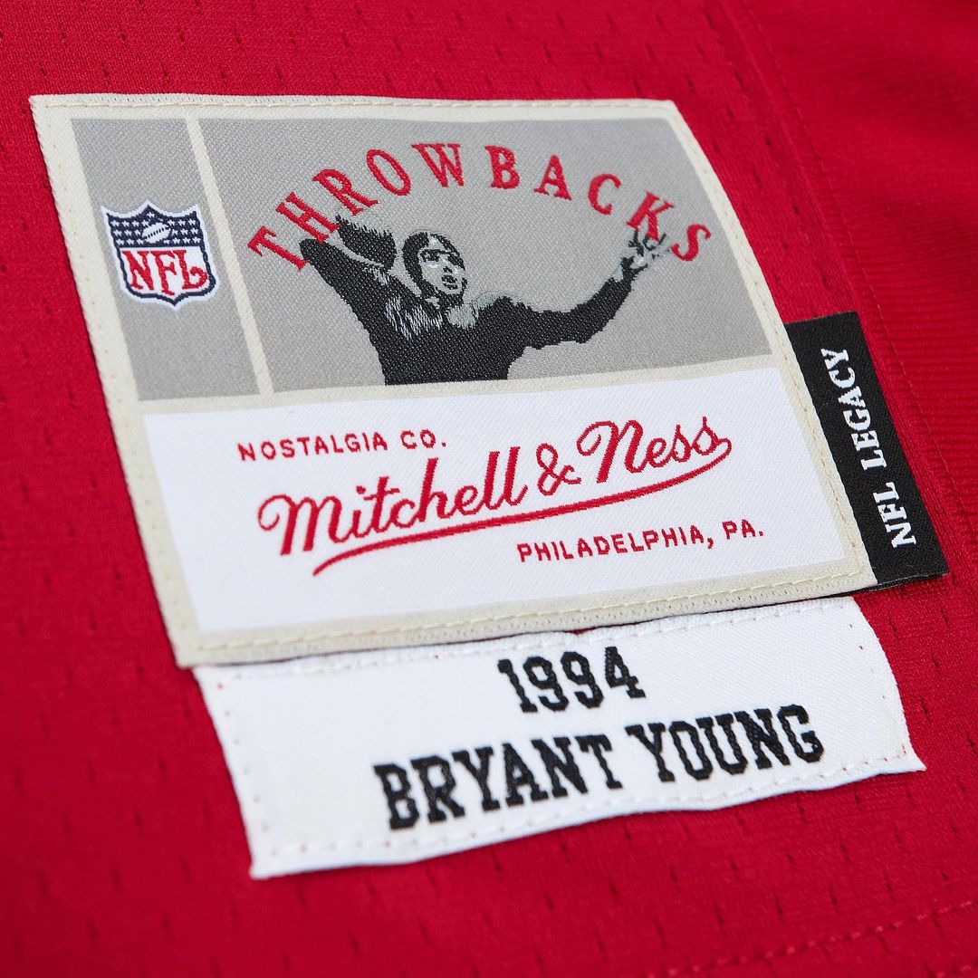 San Francisco 49ers Bryant Young White Legacy Replica Jersey product image 11, provided for visual reference and product