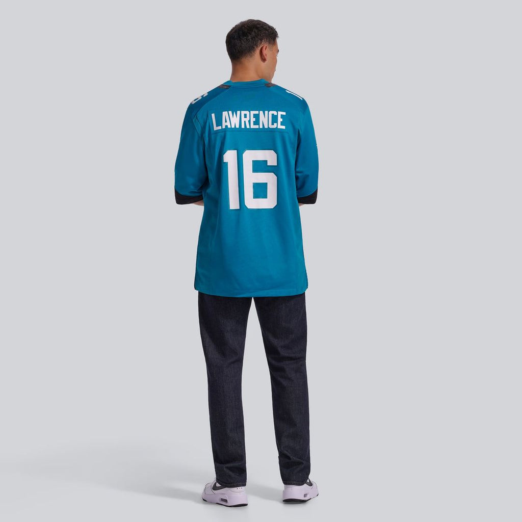 Jacksonville Jaguars Trevor Lawrence Teal Home Game Jersey product image 5, provided for visual reference and product detail