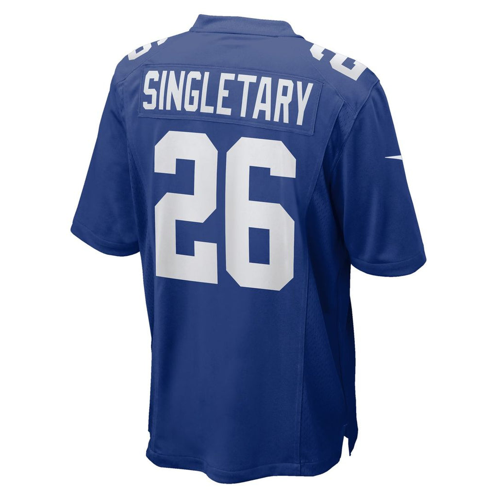 New York Giants Devin Singletary Royal Team Game Jersey product image 3, provided for visual reference and product detail