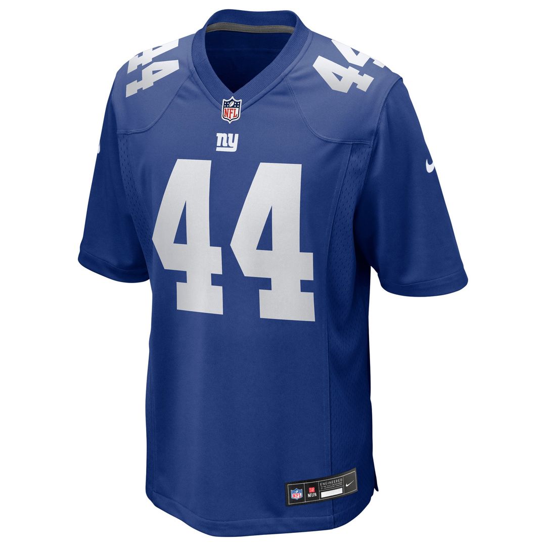 New York Giants Cam Skattebo Royal Game Jersey product image 2, provided for visual reference and product detail review