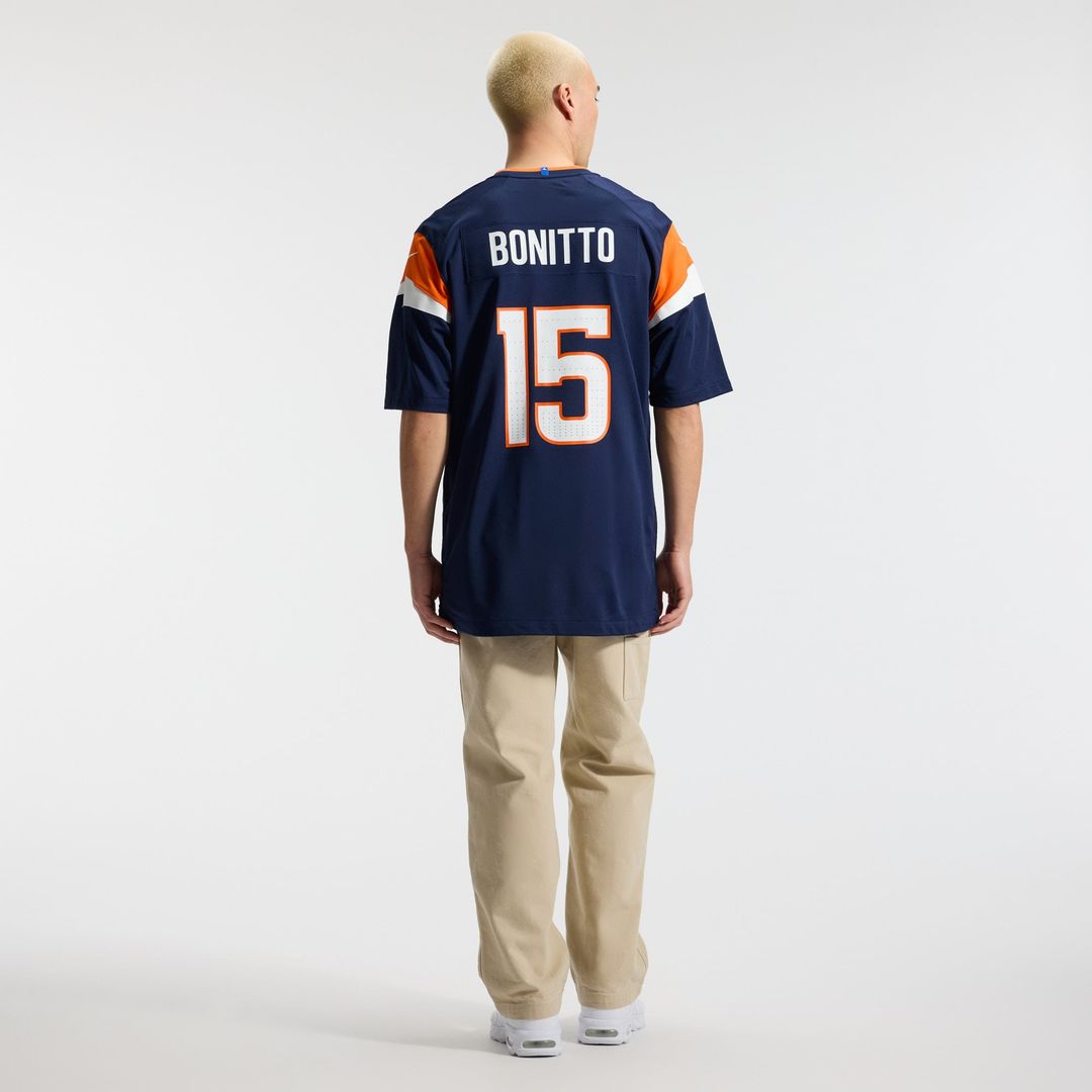 Denver Broncos Nik Bonitto Orange Team Game Jersey product image 21, provided for visual reference and product detail review