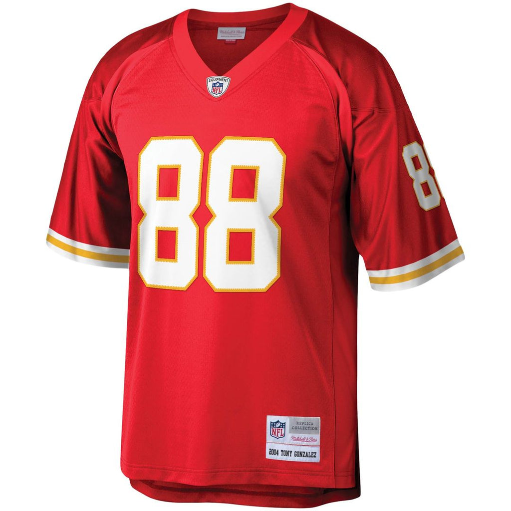 Kansas City Chiefs Tony Gonzalez Red Legacy Replica Jersey product image 2, provided for visual reference and product detail