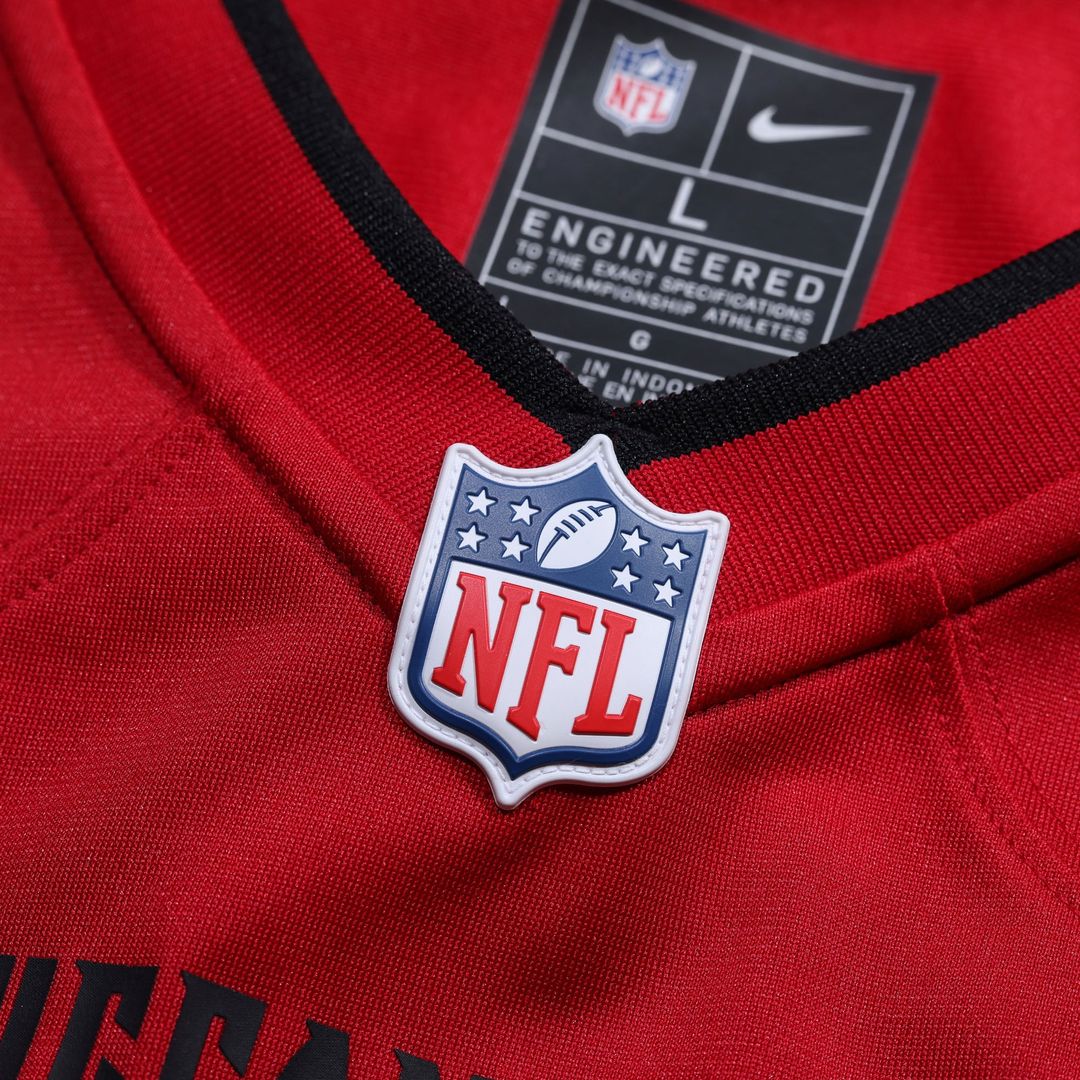 Tampa Bay Buccaneers Ronde Barber Red Game Retired Player Jersey product image 4, provided for visual reference and product