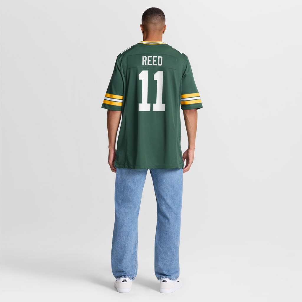 Green Bay Packers Jayden Reed Green Game Jersey product image 8, provided for visual reference and product detail review