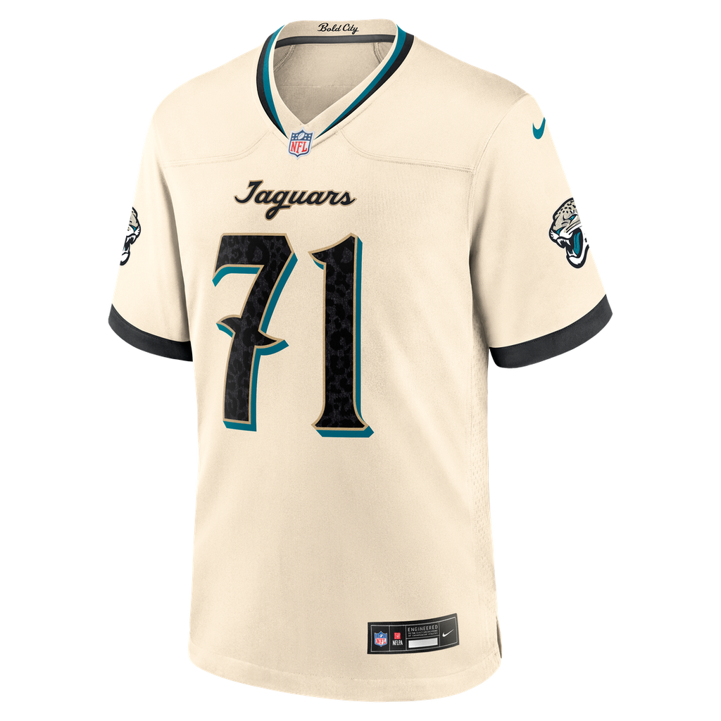 Jacksonville Jaguars Tony Boselli Natural 2026 Rivalries Collection Game Jersey product image 2, provided for visual