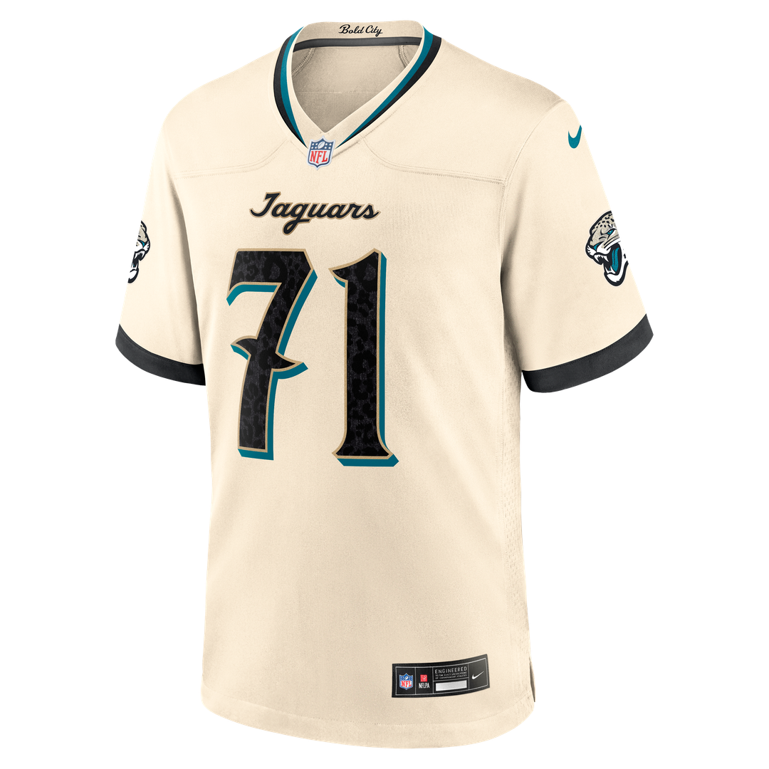 Jacksonville Jaguars Tony Boselli Natural 2026 Rivalries Collection Game Jersey product image 2, provided for visual