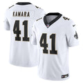 New Orleans Saints Alvin Kamara White Vapor F.U.S.E. Limited Jersey product image 1, provided for visual reference and