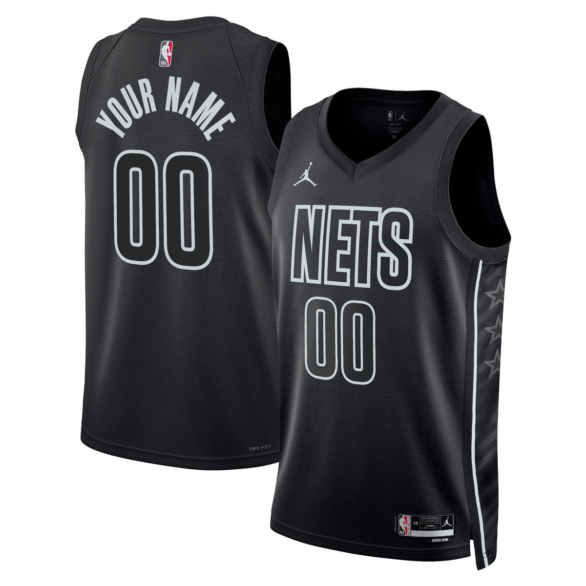 Brooklyn Nets Statement Swingman Basketball Jersey - Custom - Unisex product image 1, provided for visual reference and