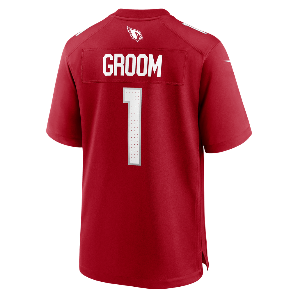 Arizona Cardinals Number 1 Groom Cardinal Game Jersey product image 3, provided for visual reference and product detail