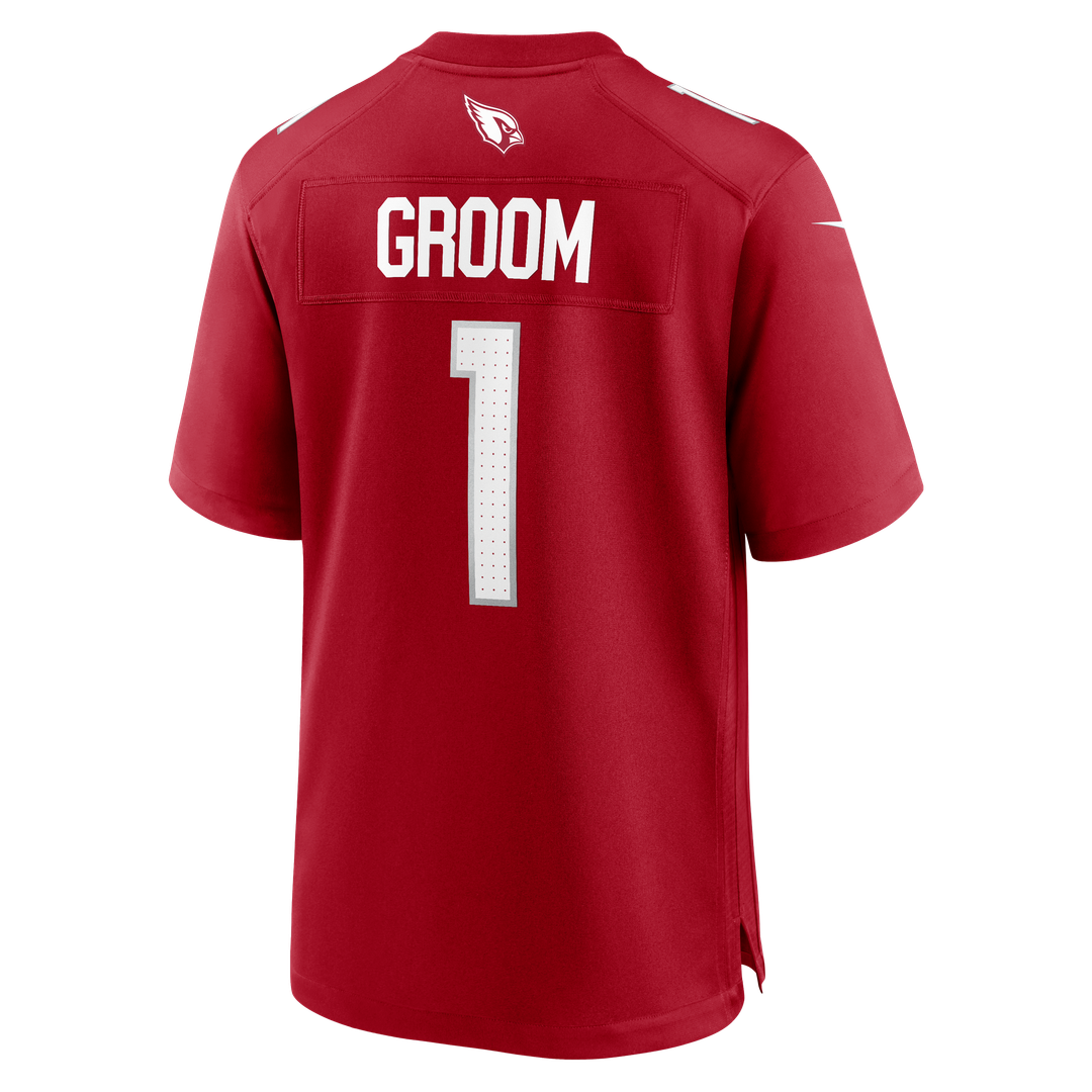 Arizona Cardinals Number 1 Groom Cardinal Game Jersey product image 3, provided for visual reference and product detail