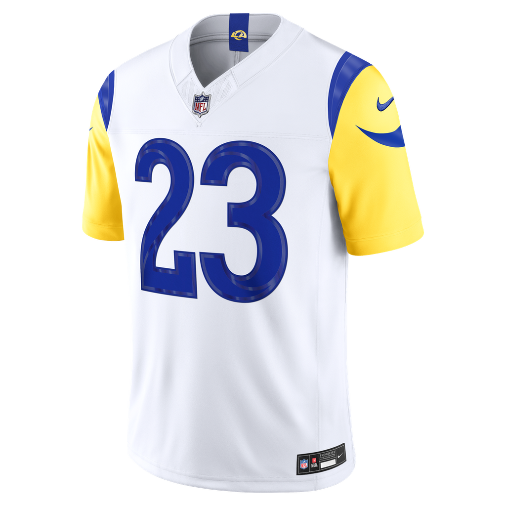 Los Angeles Rams Kyren Williams White Vapor F.U.S.E. Stitched Limited Jersey product image 11, provided for visual reference