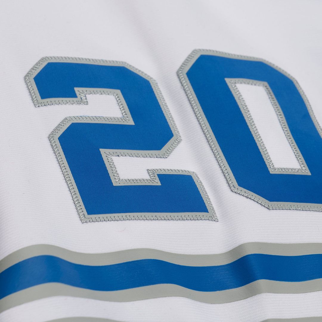 Detroit Lions Barry Sanders White 1989 Legacy Replica Player Jersey product image 6, provided for visual reference and
