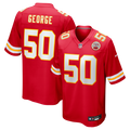 Kansas City Chiefs Brandon George Red Team Game Jersey product image 1, provided for visual reference and product detail