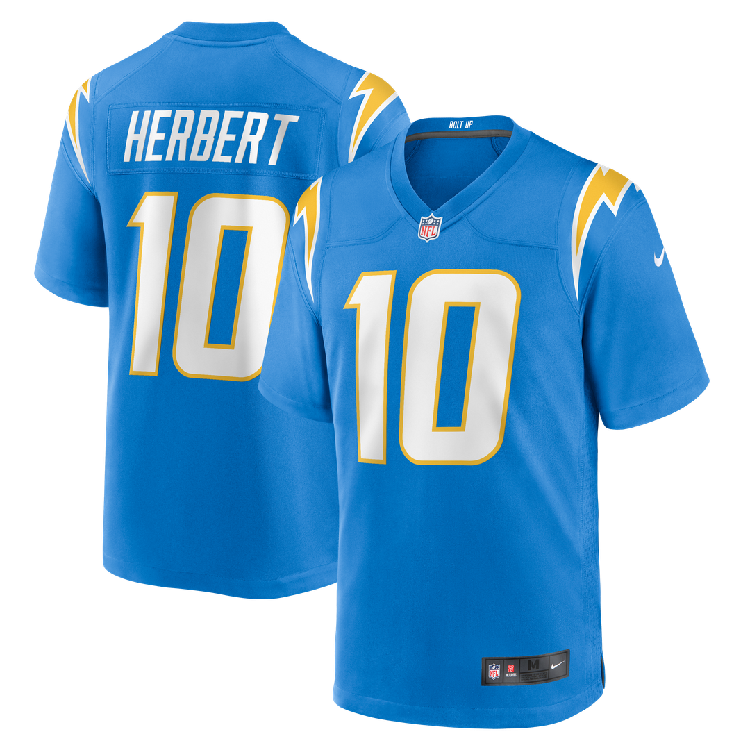 Los Angeles Chargers Justin Herbert Navy Alternate Super Chargers Game Player Jersey product image 30, provided for visual