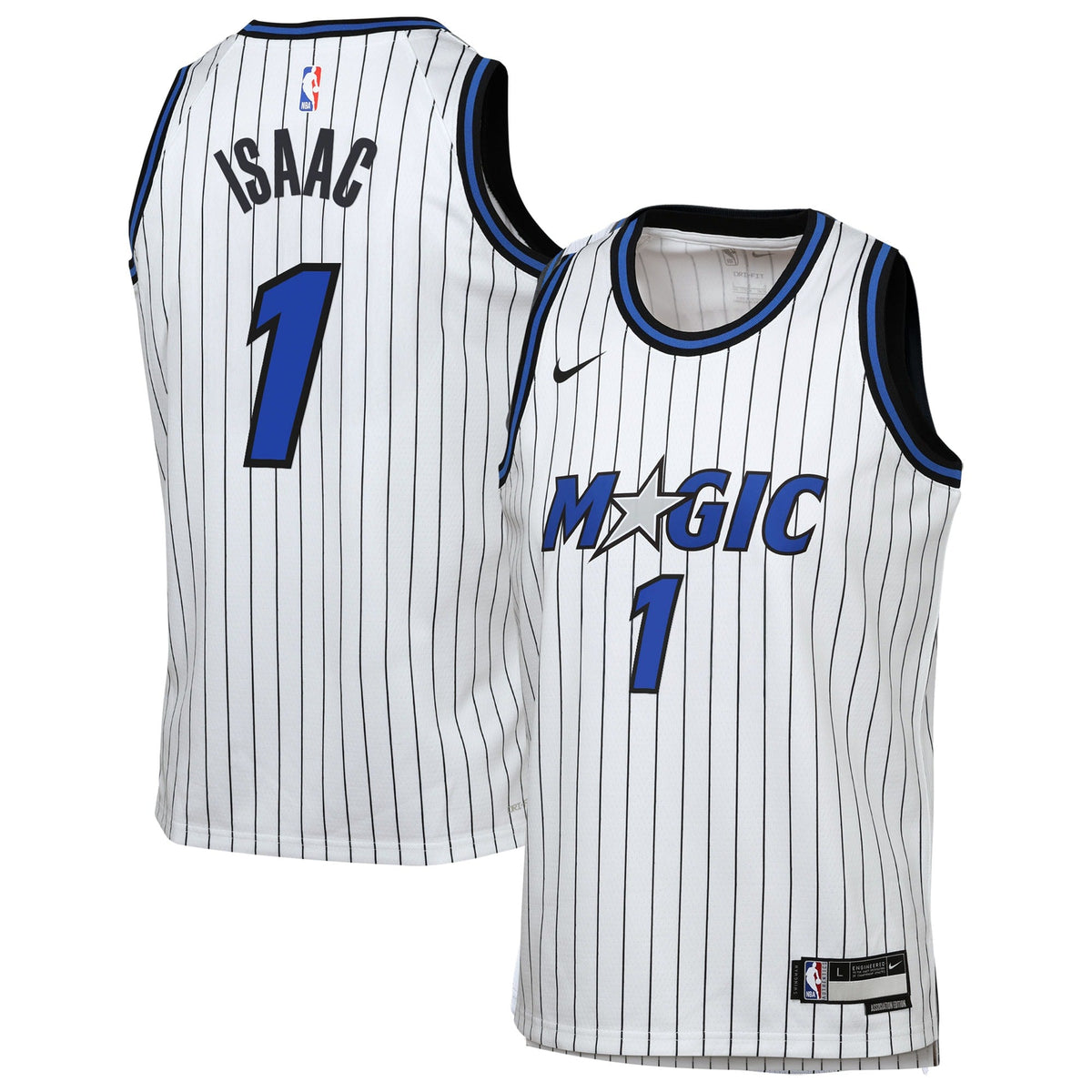 Jonathan Isaac Orlando Magic Association Edition Replica Swingman Jersey - White - Youth product image 1, provided for
