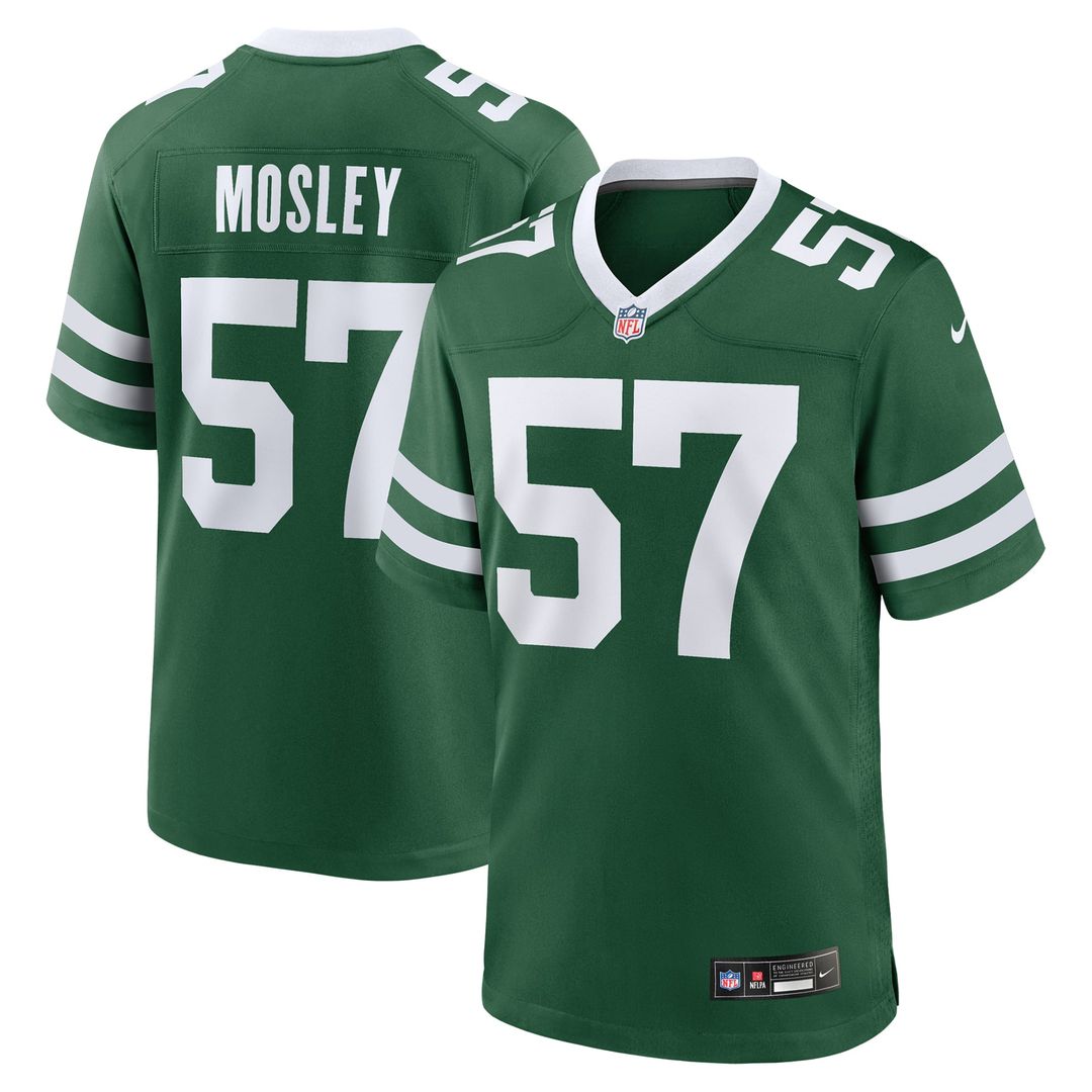 New York Jets C.J. Mosley Legacy Green Team Game Jersey product image 1, provided for visual reference and product detail