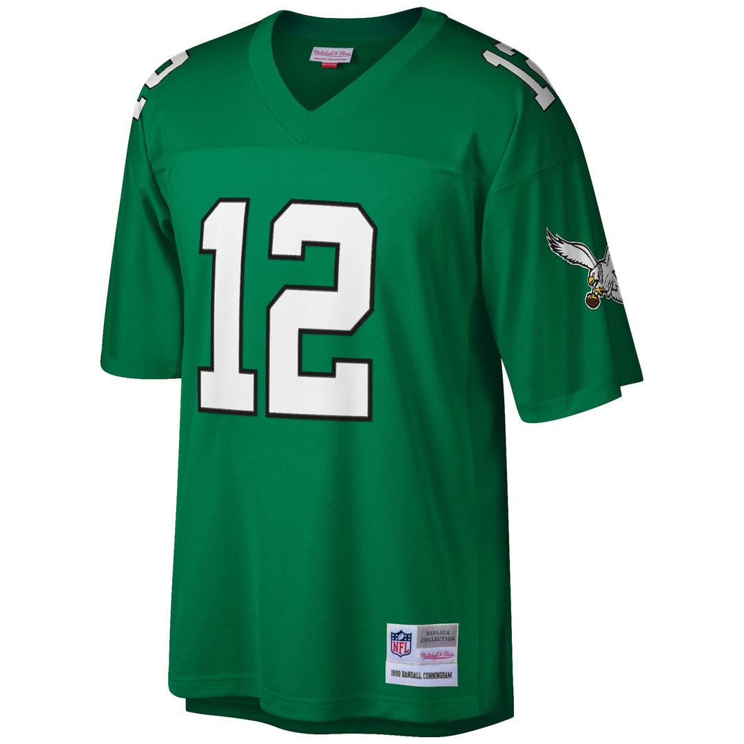 Philadelphia Eagles Randall Cunningham Kelly Green Big & Tall 1990 Retired Player Replica Jersey product image 2, provided