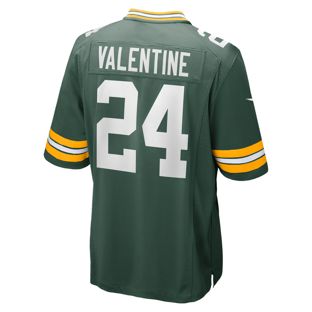 Green Bay Packers Carrington Valentine Green Game Jersey product image 3, provided for visual reference and product detail