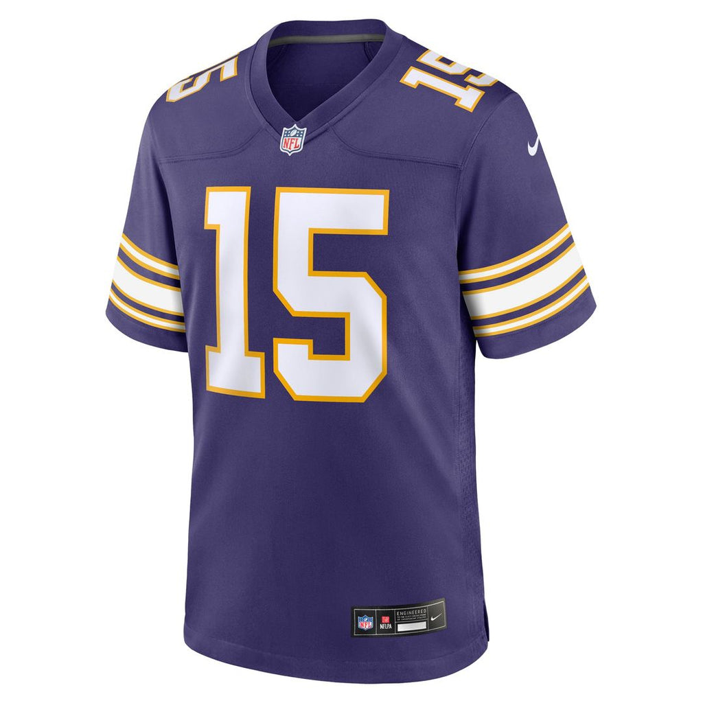 Minnesota Vikings Dallas Turner Purple Alternate Game Jersey product image 8, provided for visual reference and product