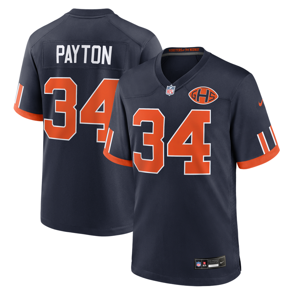 Chicago Bears Walter Payton Navy 2026 Rivalries Collection Game Jersey product image 1, provided for visual reference and