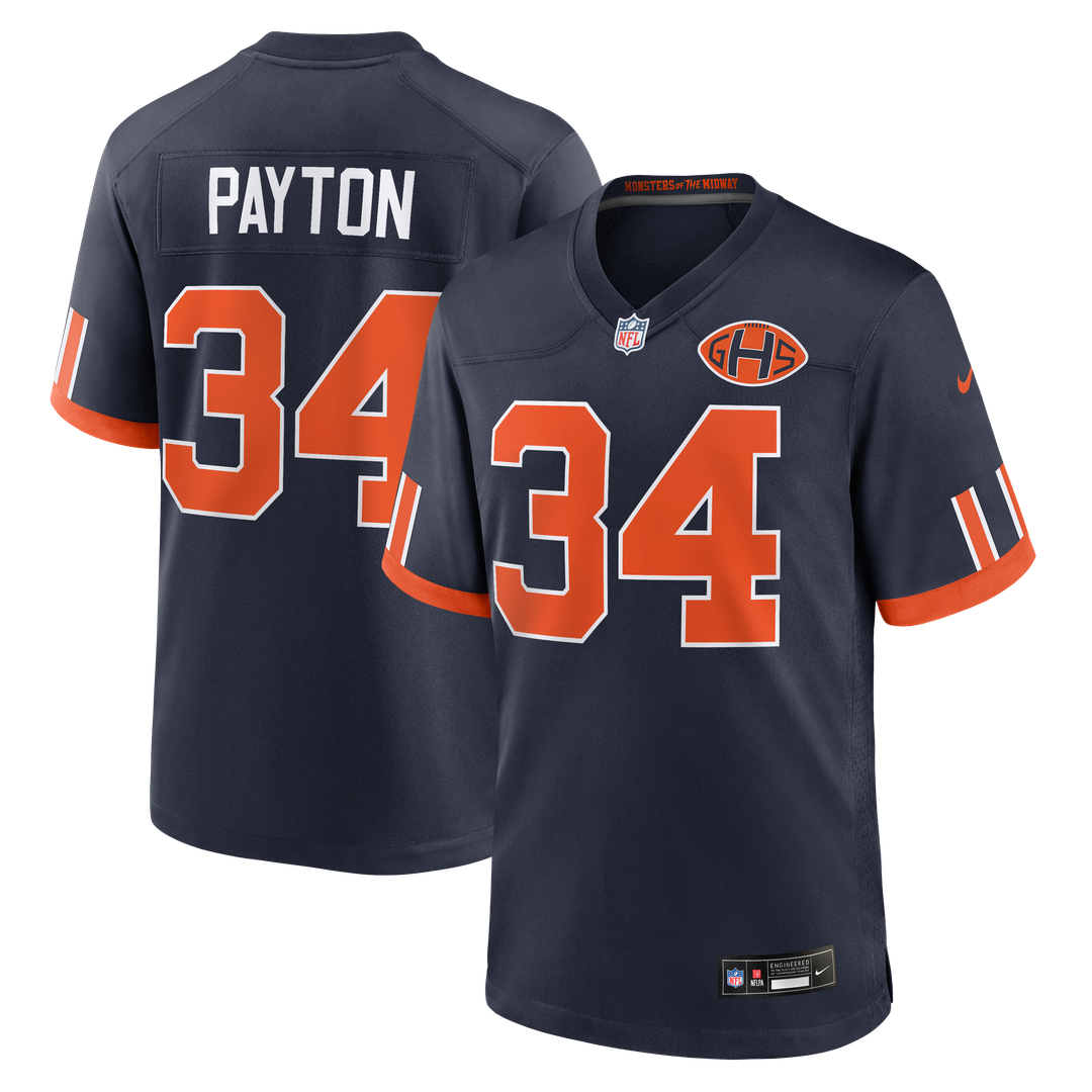 Chicago Bears Walter Payton Navy 2026 Rivalries Collection Game Jersey product image 1, provided for visual reference and