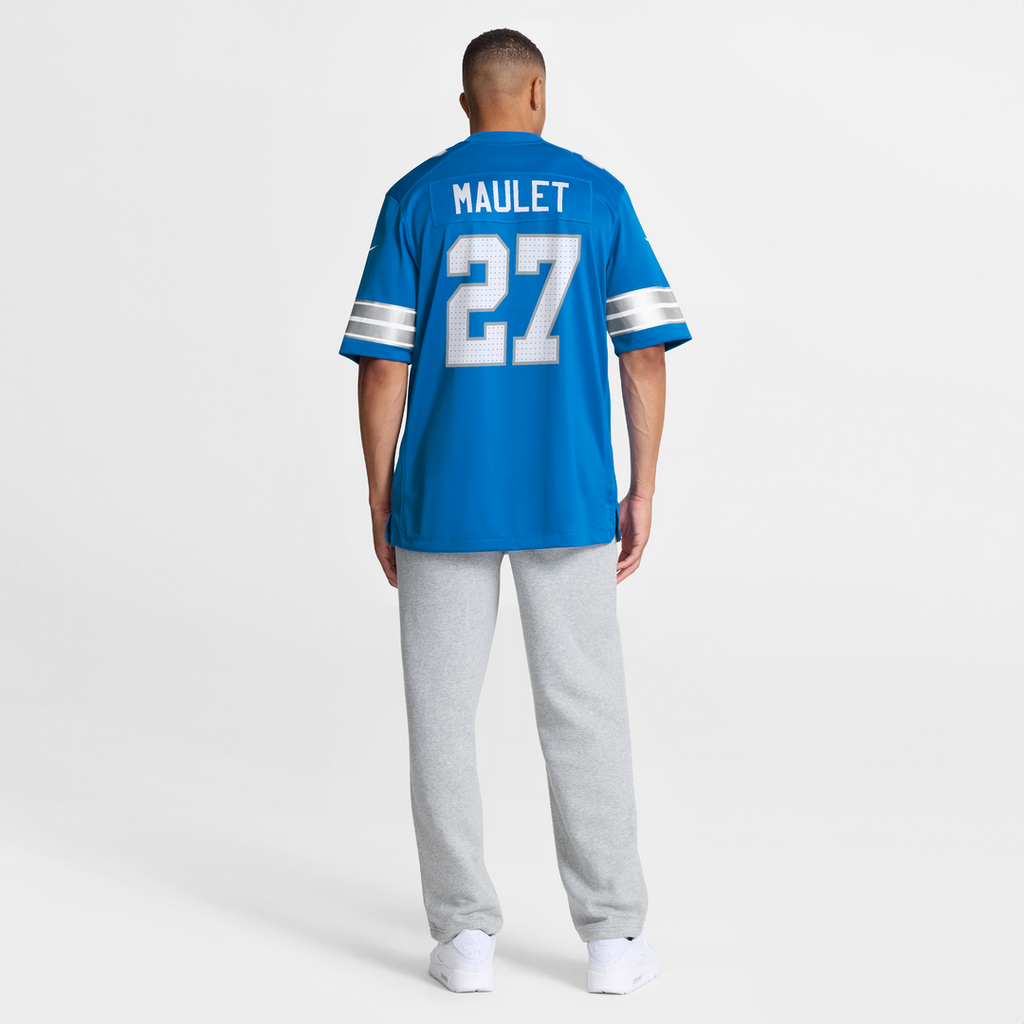 Detroit Lions Arthur Maulet Blue Team Game Jersey product image 8, provided for visual reference and product detail review