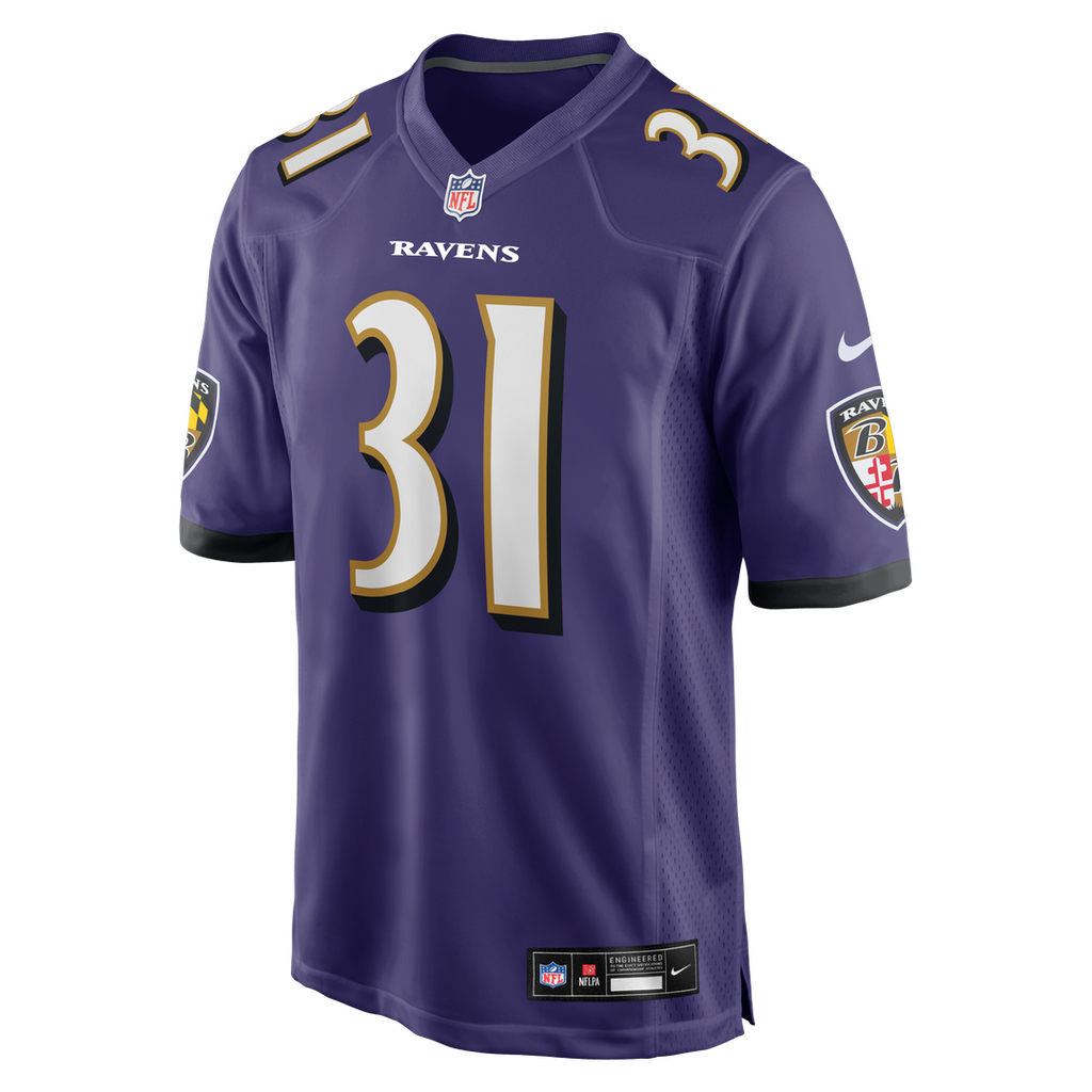 Baltimore Ravens Jamal Lewis Purple Game Retired Player Jersey product image 2, provided for visual reference and product