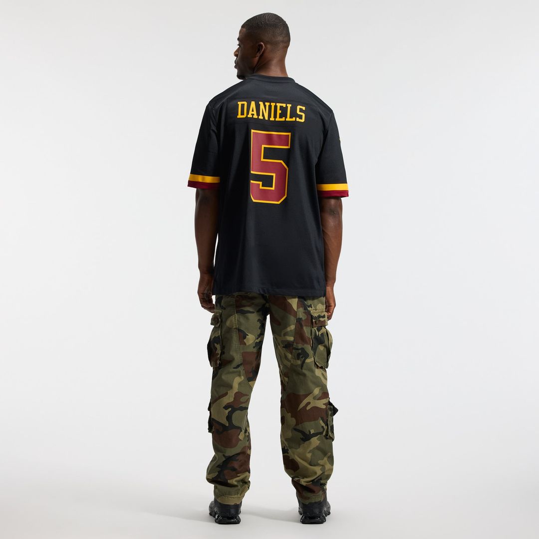 Hail Raiser Men Washington Commanders Jayden Daniels Black Alternate Game Jersey product image 18, provided for visual