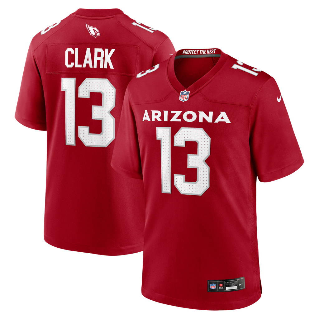 Arizona Cardinals Kei'Trel Clark Cardinal Game Jersey product image 1, provided for visual reference and product detail