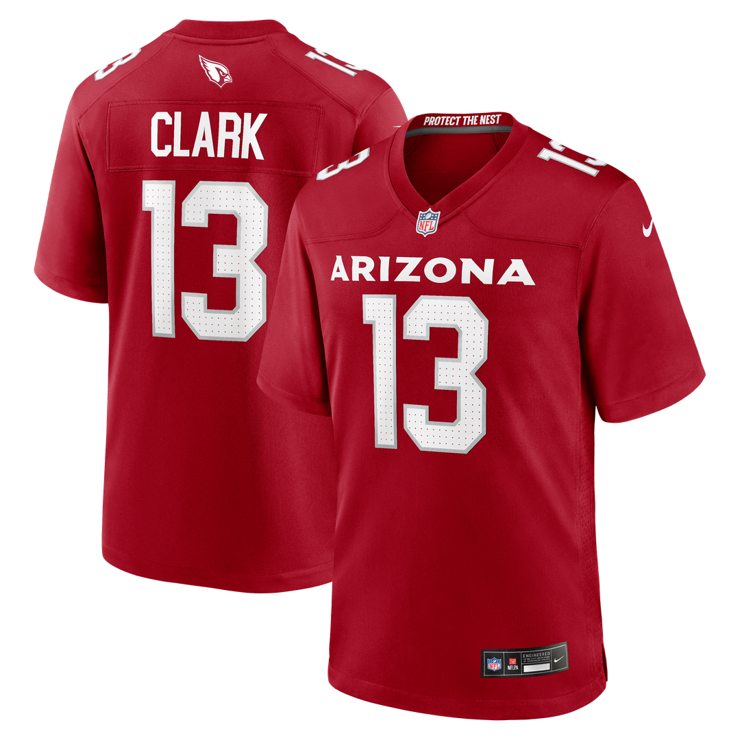 Arizona Cardinals Kei'Trel Clark Cardinal Game Jersey product image 1, provided for visual reference and product detail