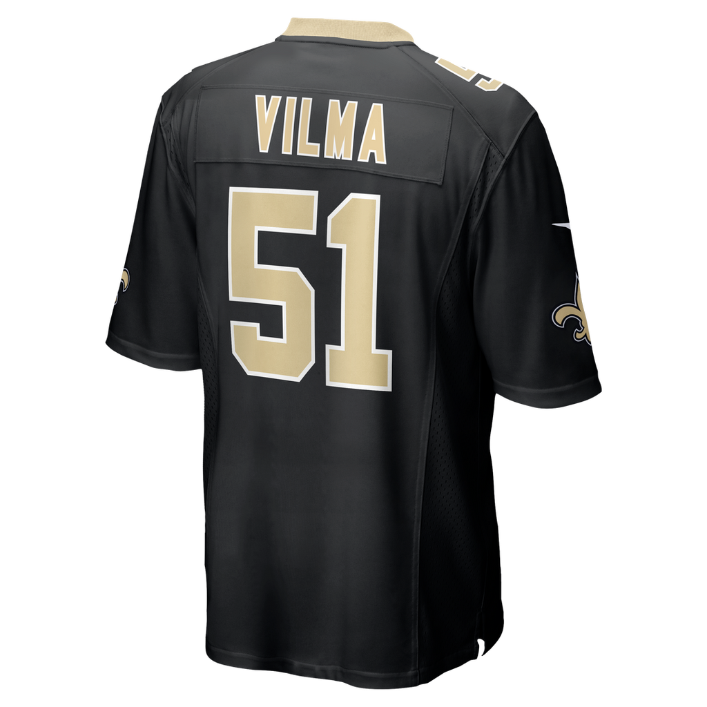 New Orleans Saints Jonathan Vilma Black Game Retired Player Jersey product image 3, provided for visual reference and