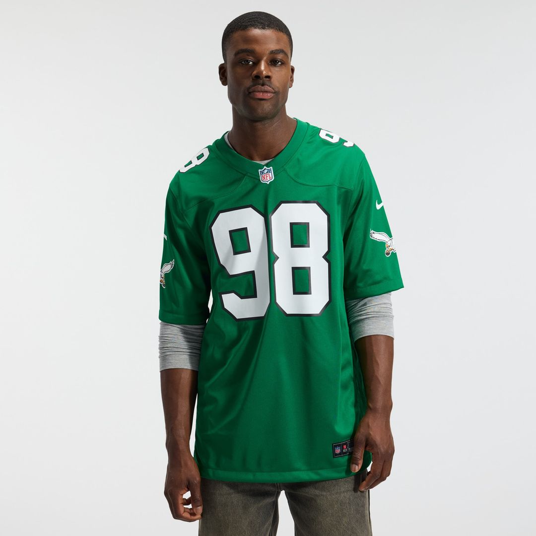Philadelphia Eagles Jalen Carter White Game Jersey product image 8, provided for visual reference and product detail review