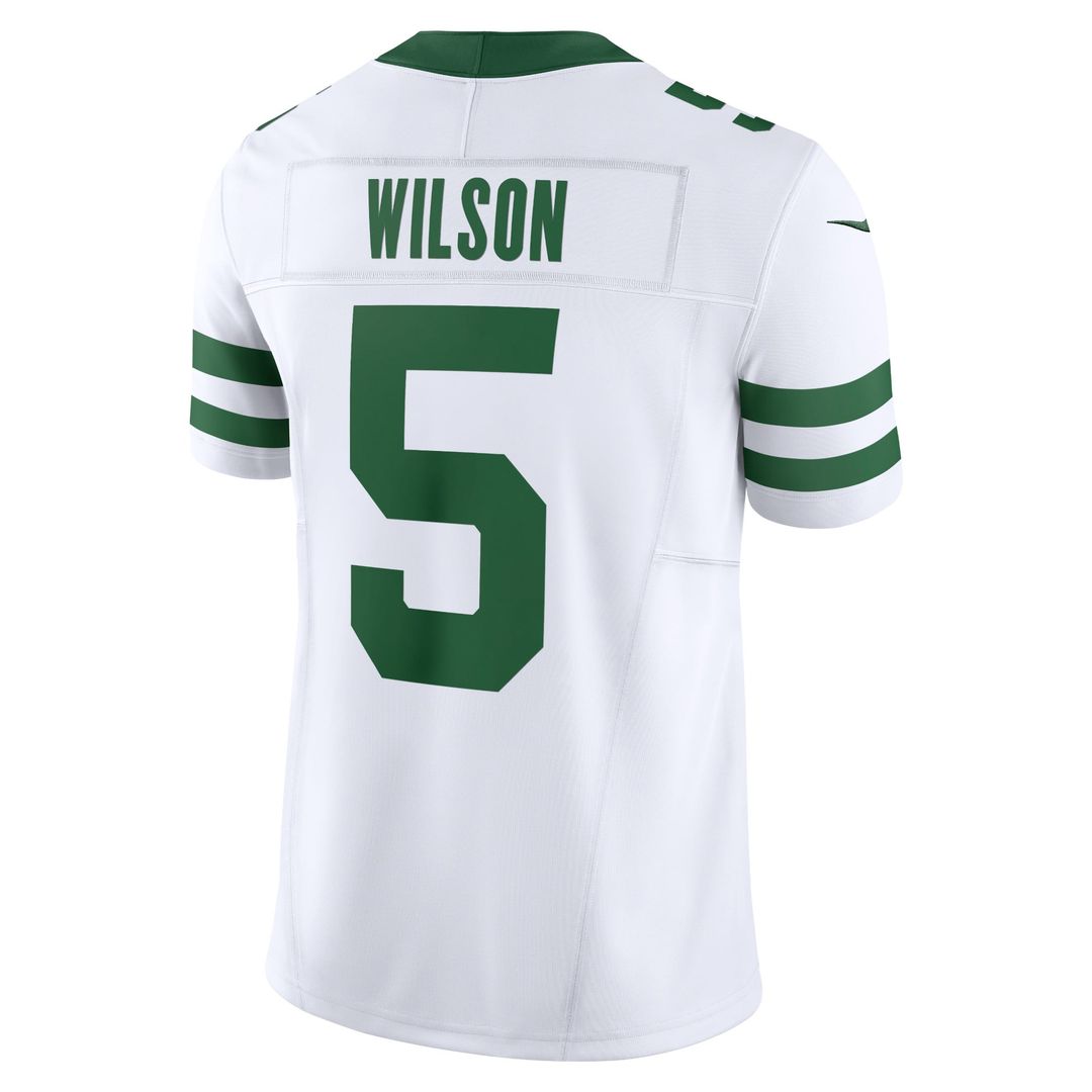 New York Jets Garrett Wilson Legacy White Vapor F.U.S.E. Limited Jersey product image 3, provided for visual reference and