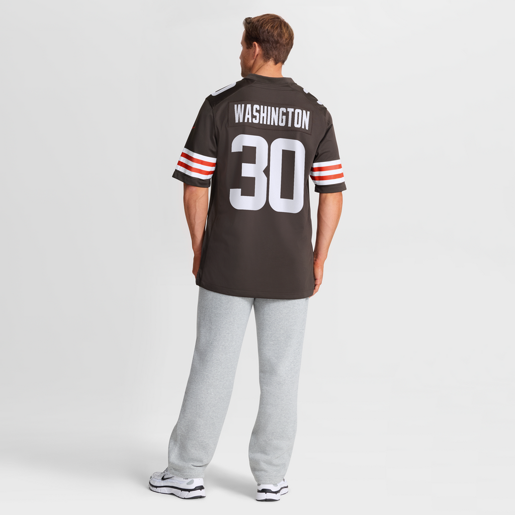 Cleveland Browns Zion Washington Brown Team Game Jersey product image 3, provided for visual reference and product detail