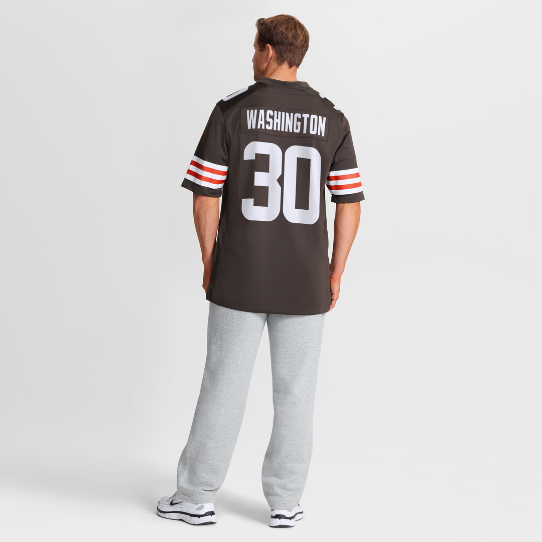 Cleveland Browns Zion Washington Brown Team Game Jersey product image 3, provided for visual reference and product detail
