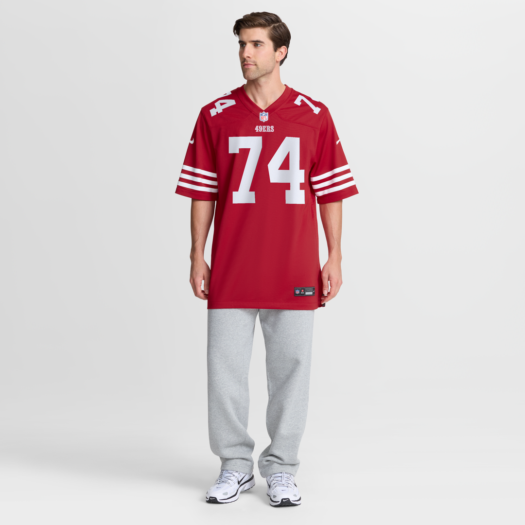 San Francisco 49ers Brett Toth Scarlet Team Game Jersey product image 4, provided for visual reference and product detail