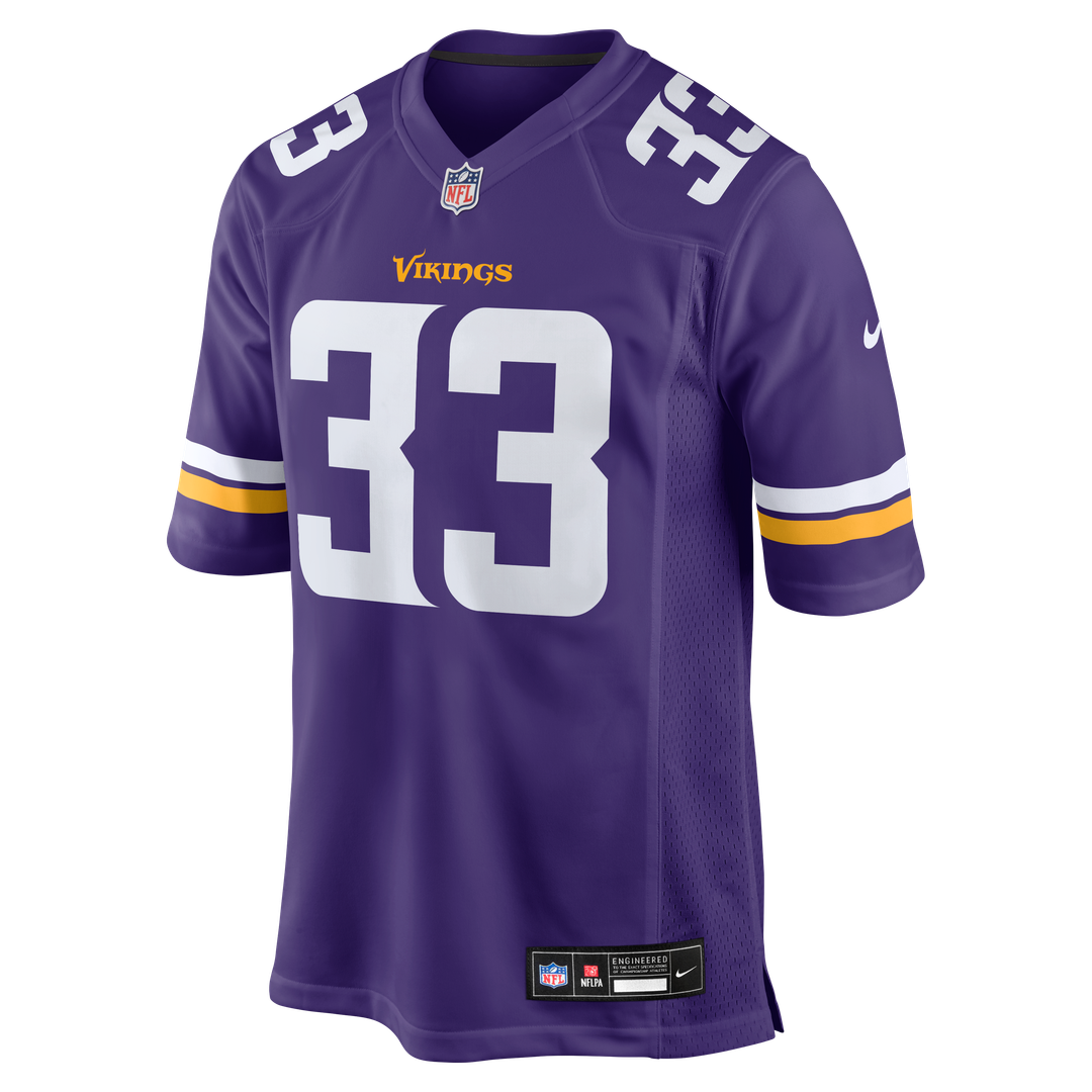 Minnesota Vikings Aaron Jones Purple Game Player Jersey product image 2, provided for visual reference and product detail