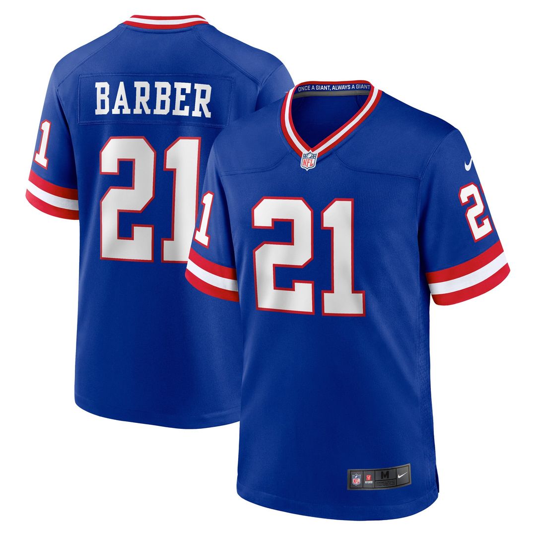 New York Giants Tiki Barber Royal Retired Player Alternate Game Jersey product image 1, provided for visual reference and