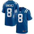 Indianapolis Colts Rigoberto Sanchez Royal Game Jersey product image 1, provided for visual reference and product detail