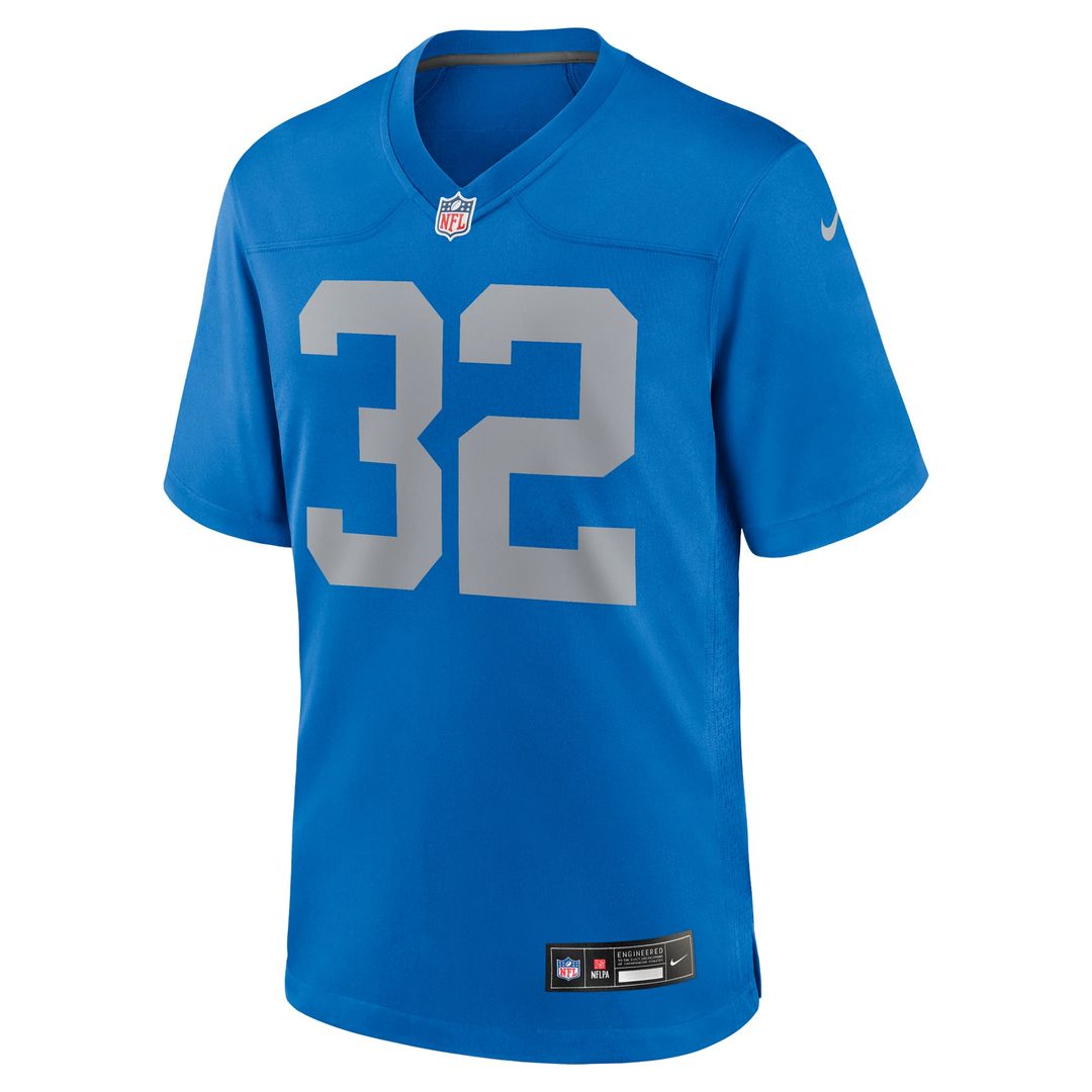 Detroit Lions Brian Branch Blue Alternate Game Jersey product image 2, provided for visual reference and product detail